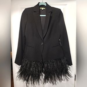 Gianni Bini feather blazer black  sz8